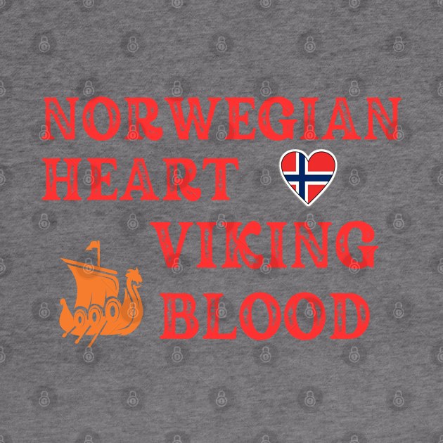 Norwegian Heart Viking Blod. Gift ideas for historical enthusiasts. by Papilio Art